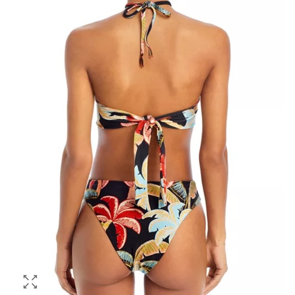 🌴NWT FARM Rio Coconut Night Bikini Top - Picture 2 of 10